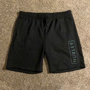 Hurley black sweat-shorts